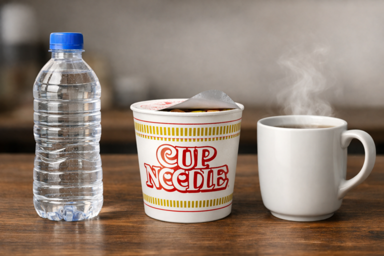 カップヌードルは水で戻せる？ぬるま湯でも作れるのか非常時の対処法を解説