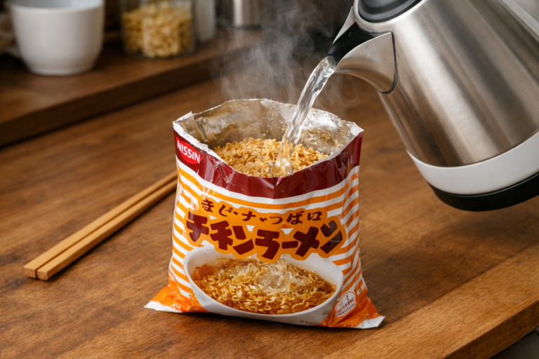 チキンラーメンは袋のまま作れる？お湯を入れて食べる方法と注意点