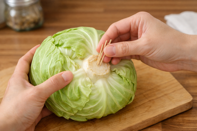 キャベツの保存につまようじはなぜ刺す？長持ちさせる理由と正しい方法を解説
