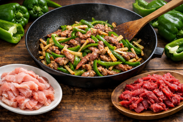 青椒肉絲は牛肉が正解？豚肉でもOK？本場と日本の違いを解説