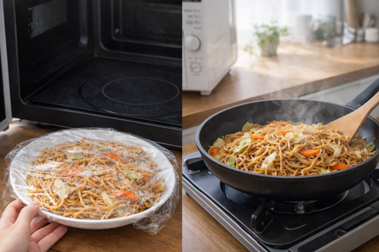焼きそばの温め直しはレンジとフライパンどっち？失敗しない加熱時間とコツ