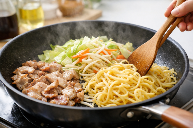 焼きそばの焼く順番は？肉と野菜どっちが先？美味しく作る炒め方のコツ