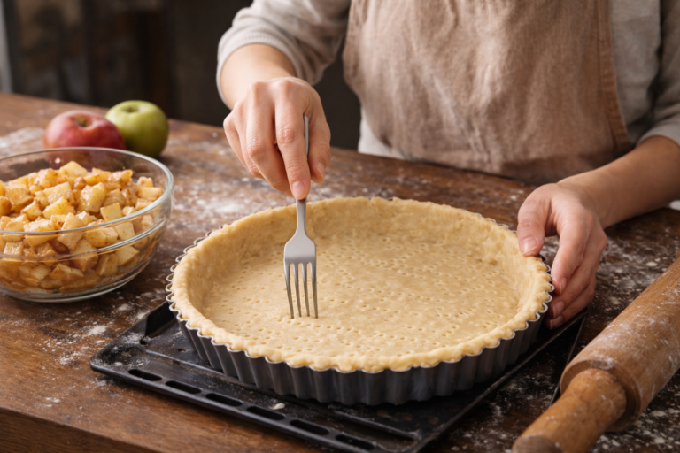 アップルパイの下の生地を先に焼くのはなぜ？生焼けを防ぐ理由と空焼きの方法