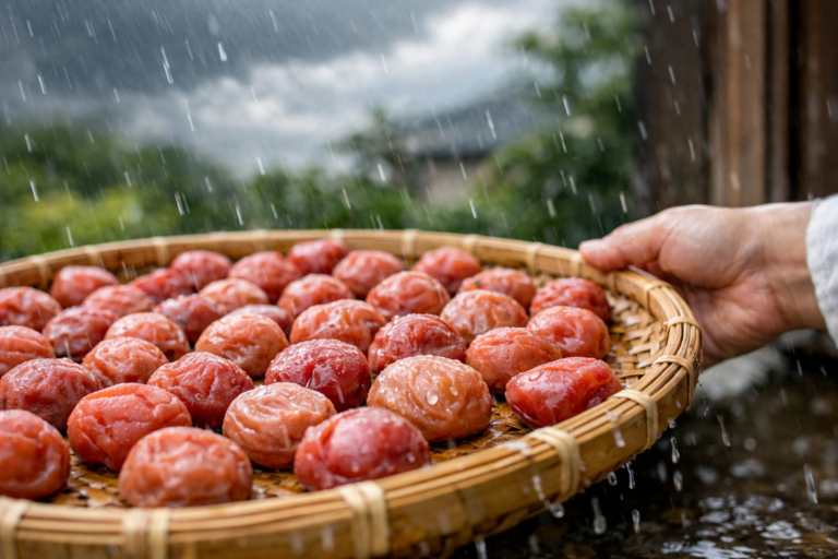 梅干しが雨に濡れたらどうする？食べられるかの判断と正しい応急処置