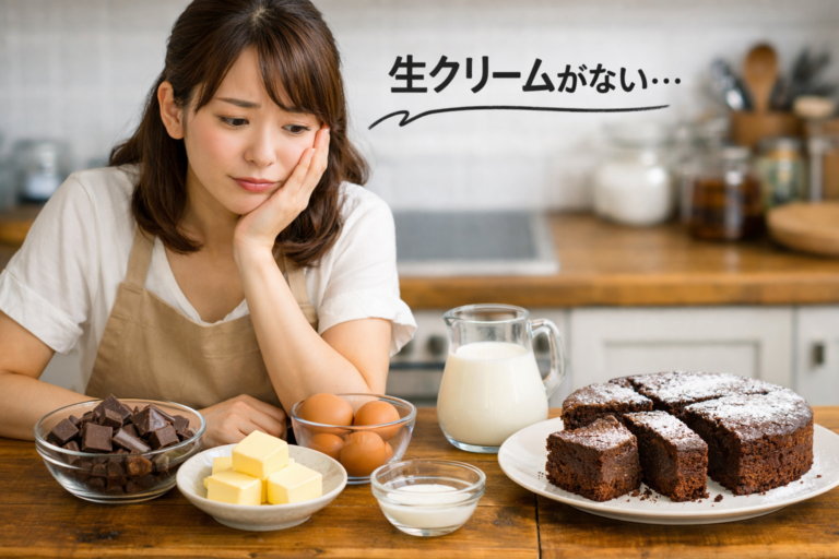 ガトーショコラは生クリームなしだとどうなる？作れる？ありとの違いや食感を解説