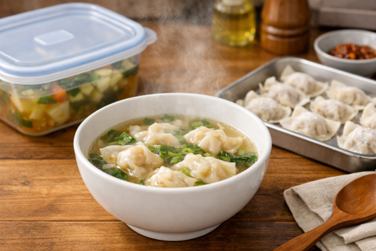 ワンタンスープの作り置き方法まとめ｜皮がふやけない保存のコツ